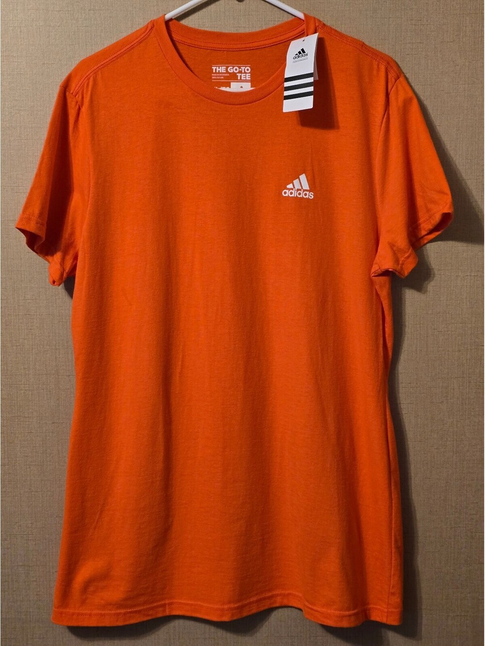 NWT Adidas Women's The Go-To Tee Orange Crewneck T-Shirt Size XL CV1444
